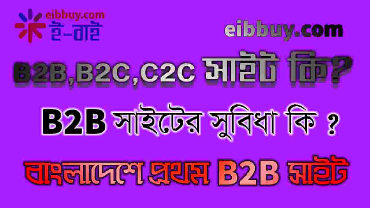 B2B,B2C,C2C সাইট কি? B2B সাইটের সুবিধা কি ? বাংলাদেশে প্রথম B2B সাইট