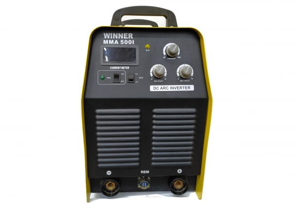 WINNER MMA-500 INDUSTRIAL MOSFET TYPE INVERTER ARC WELDING MACHINE WITH STANDARD ACCESSORIES, THREE PHASE 380 VOLTS, 500Ampere COLOUR -YELLOW