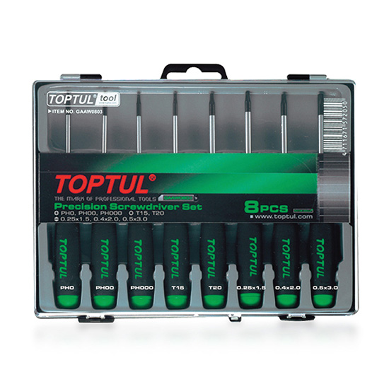 Toptul 8PCS Precision Screwdriver Set (Star Type) Taiwan