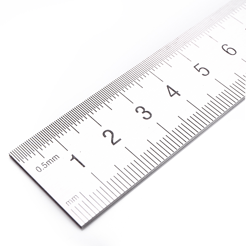 DELI E8463 30cm Metal Ruler - Stainless Steel Material