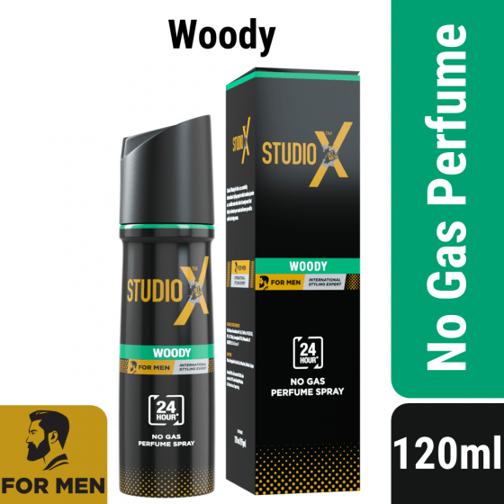 Studio X Woody No Gas Perfume Spray for Men - 120ml