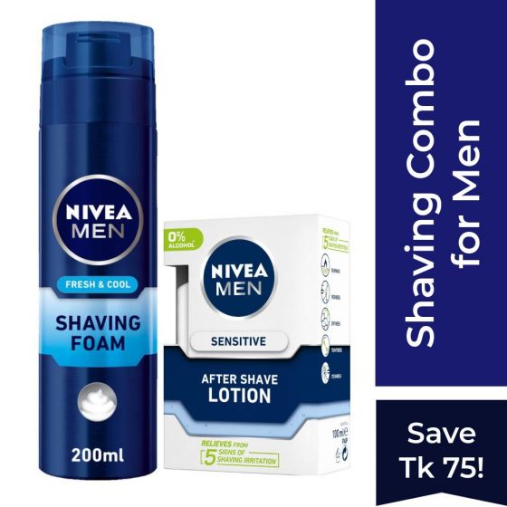Nivea combo 05 - Men Face Care (Shaving Foam After Shave Lotion) - 200 100 ml