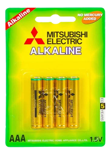 1.5V AAA Size 4Pcs Packet Alkaline Battery Mitsubishi Brand