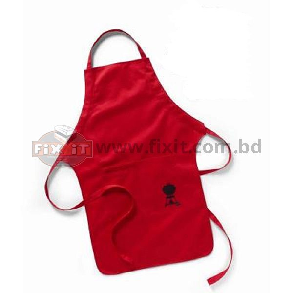 Red Color Thick Cotton Traditional Kitchen Apron