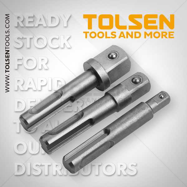 3PCS SDS-Plus Adaptor Set Tolsen Brand 77965