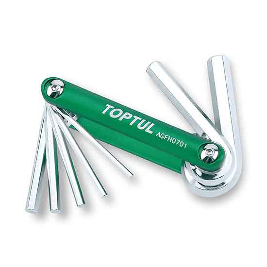 7-in-1 Folding Hex Key Set Toptul Brand