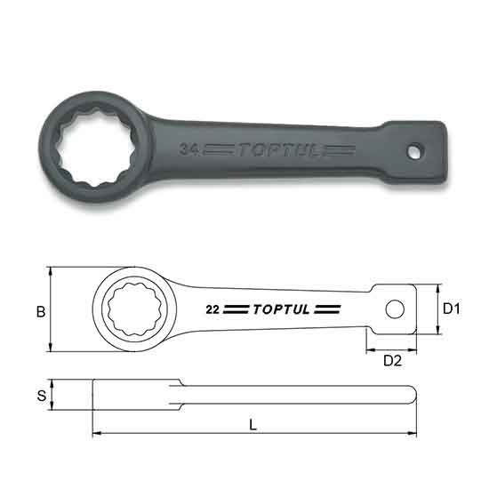 36mm Slogging Ring Wrench Toptul Brand AAAR3636