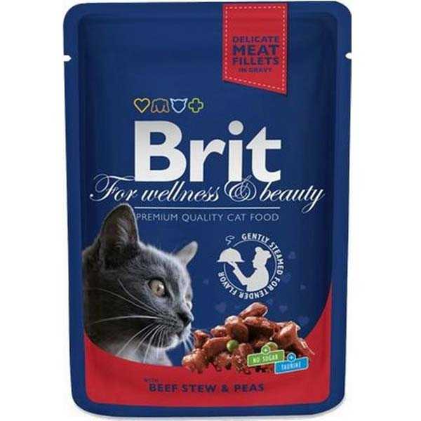 100g Brit Premium Cat Pouch with Beef Stew