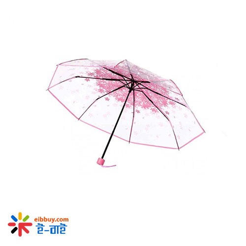 Transparent clear umbrella 3 folding