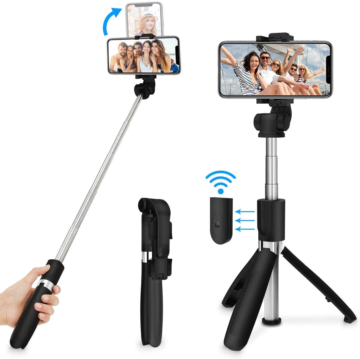 Stand XT-02-06 Aluminium Alloy Bluetooth Remote Control Selfie Stick ( ব্লুটুথ রিমোট কন্ট্রোল সেলফি স্টিক )