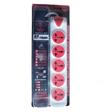 Power Pac 5 Port Diamond Power Strip White