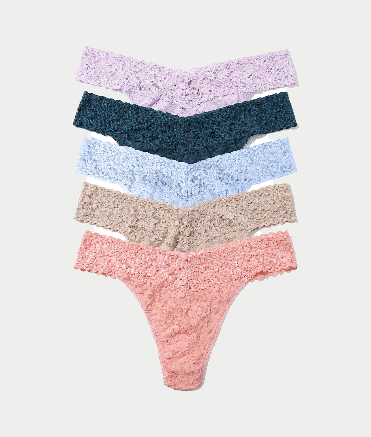 Signature Lace Original Rise Thong Fashion 5-Pack