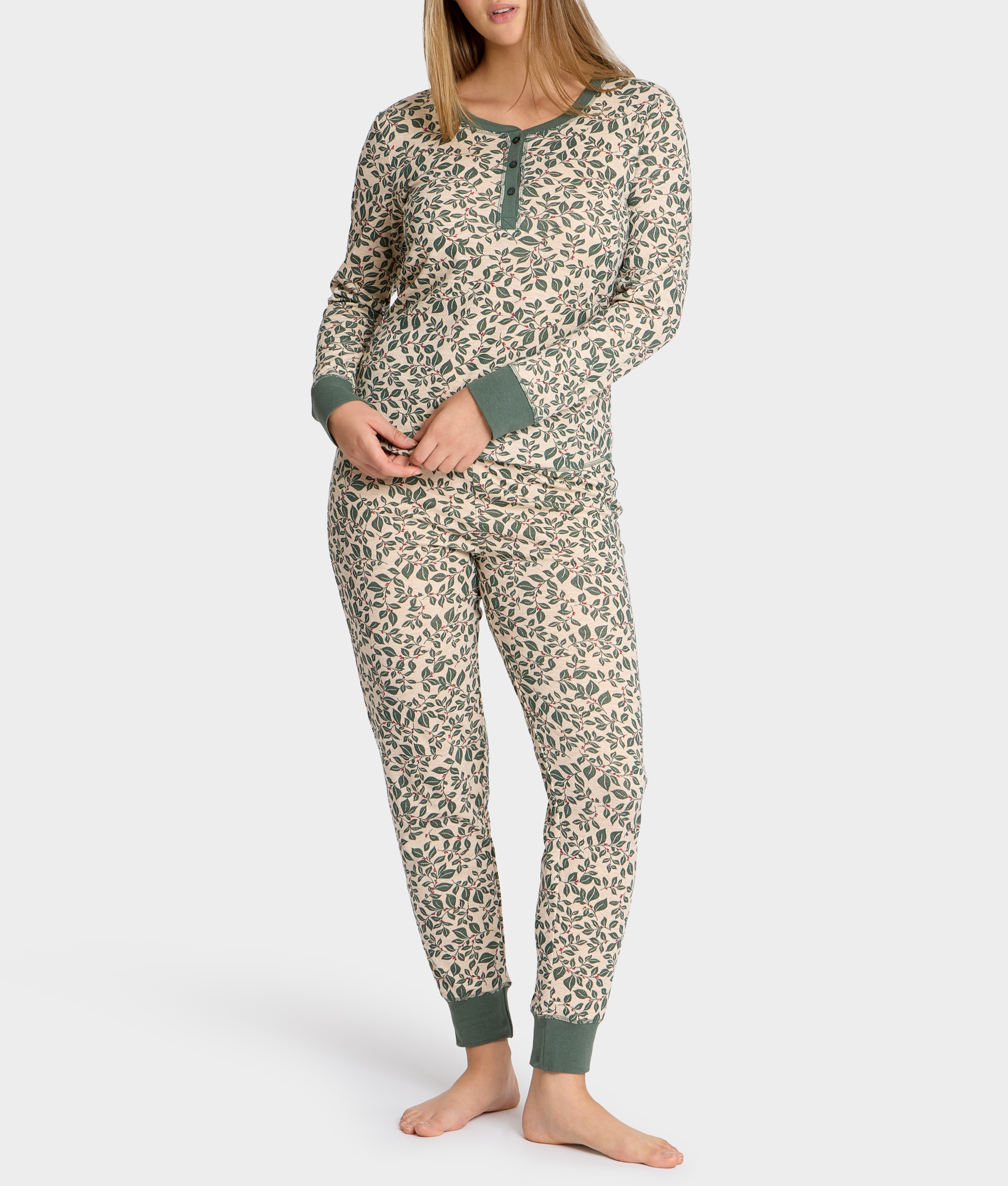 Her Stripe Henley PJ Set thumbnail 2