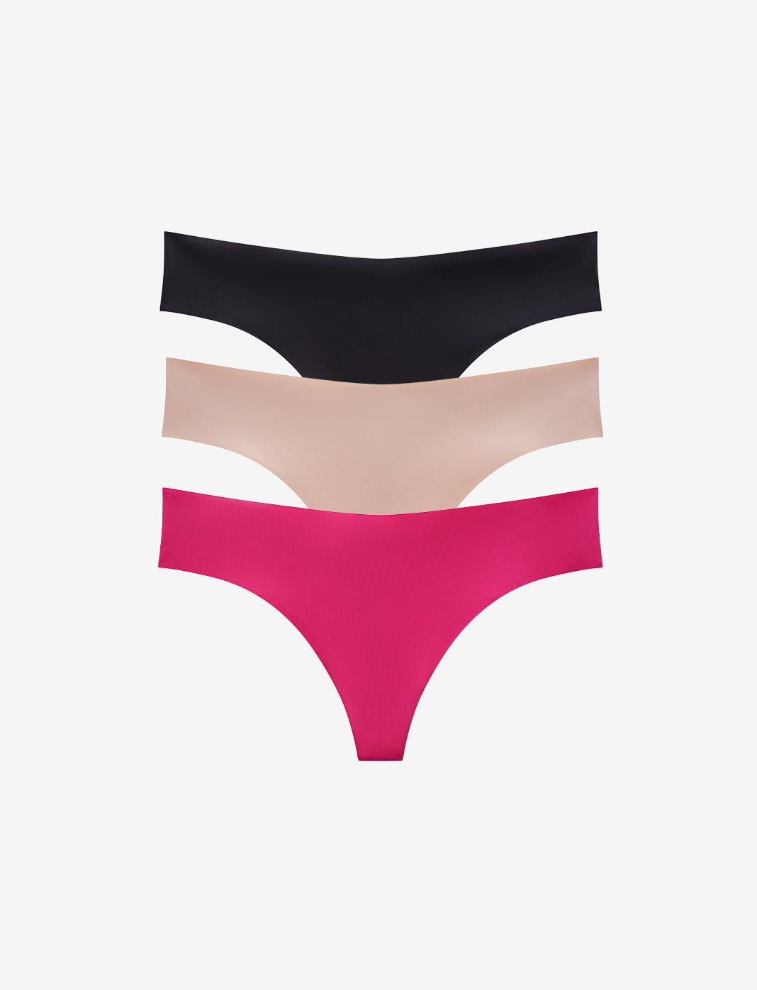 Zero Edge™  No-Show Thong - 3 Pack