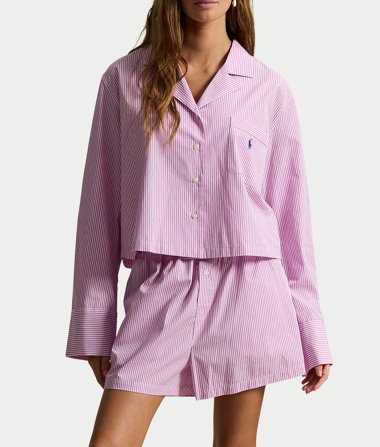 Woven Boxer Pajama Set
