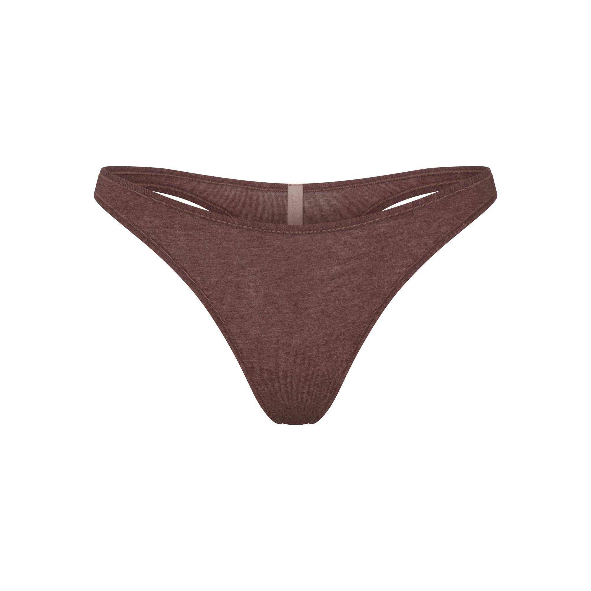 EVERYDAY COTTON THONG | COCOA HEATHER