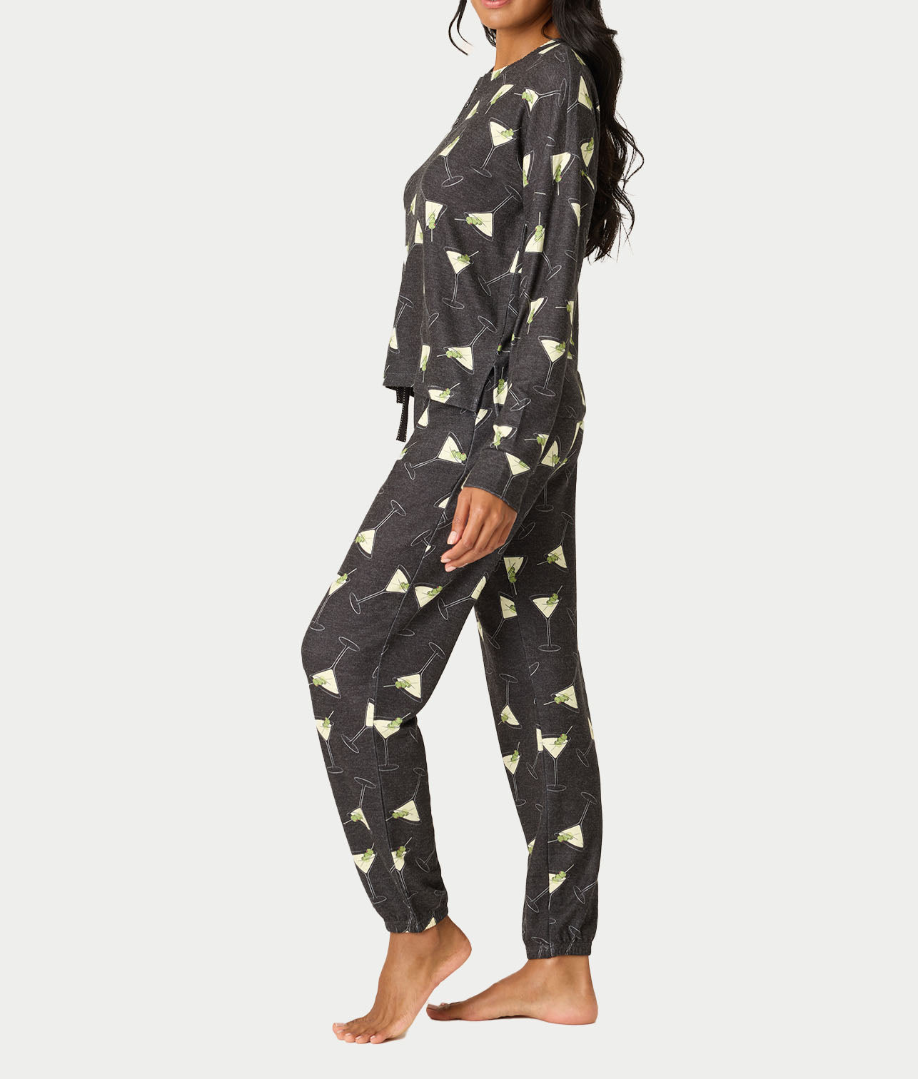 Merrier With A Martini Knit Pajama Set thumbnail 3