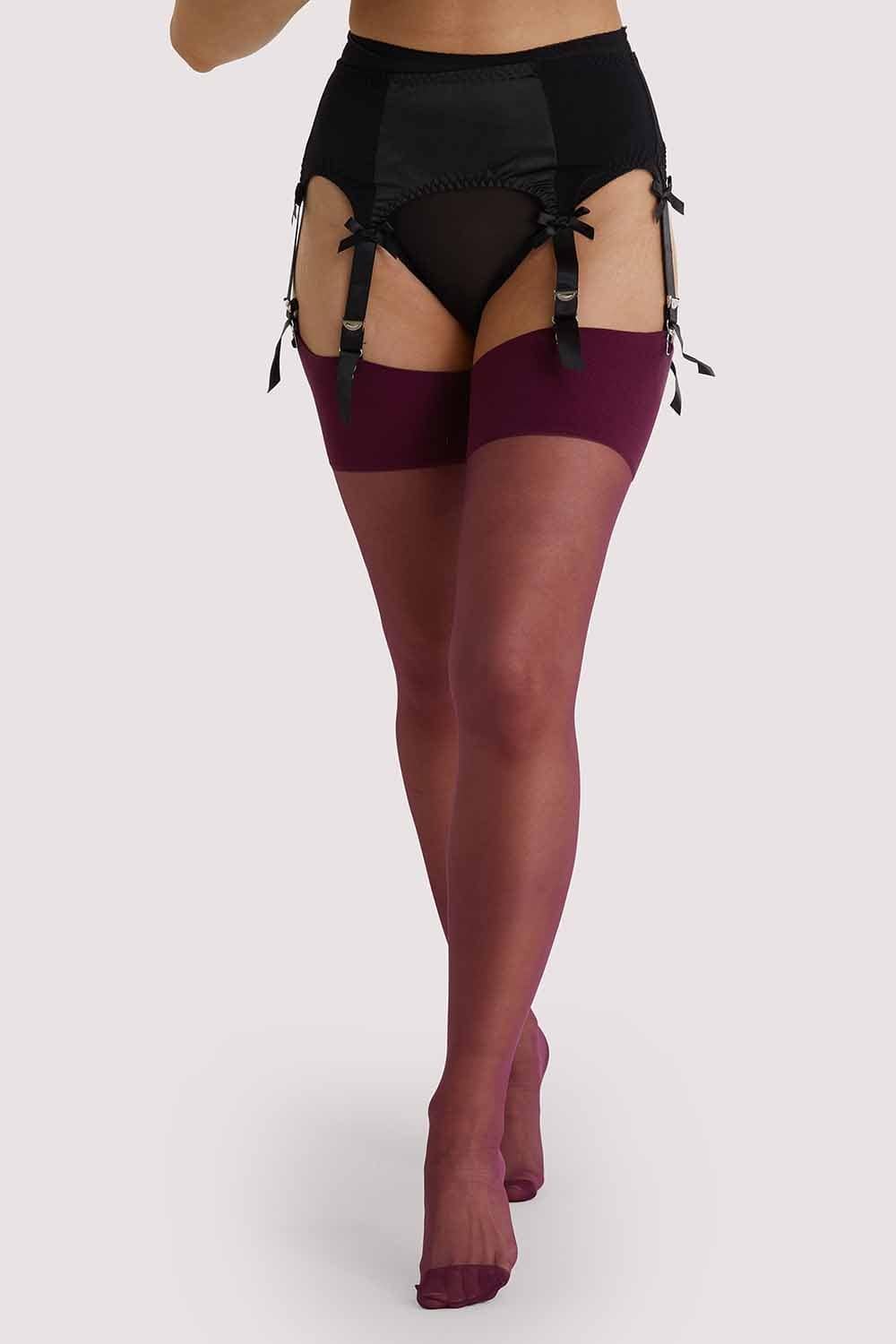 Grape Wine Seamed Stockings thumbnail 2