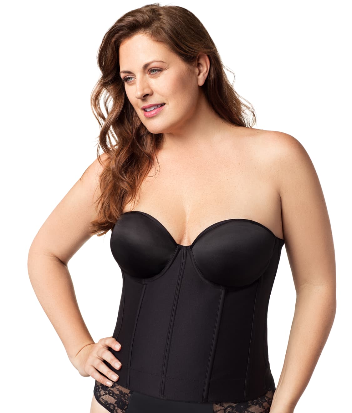 Longline Strapless Bustier thumbnail 3