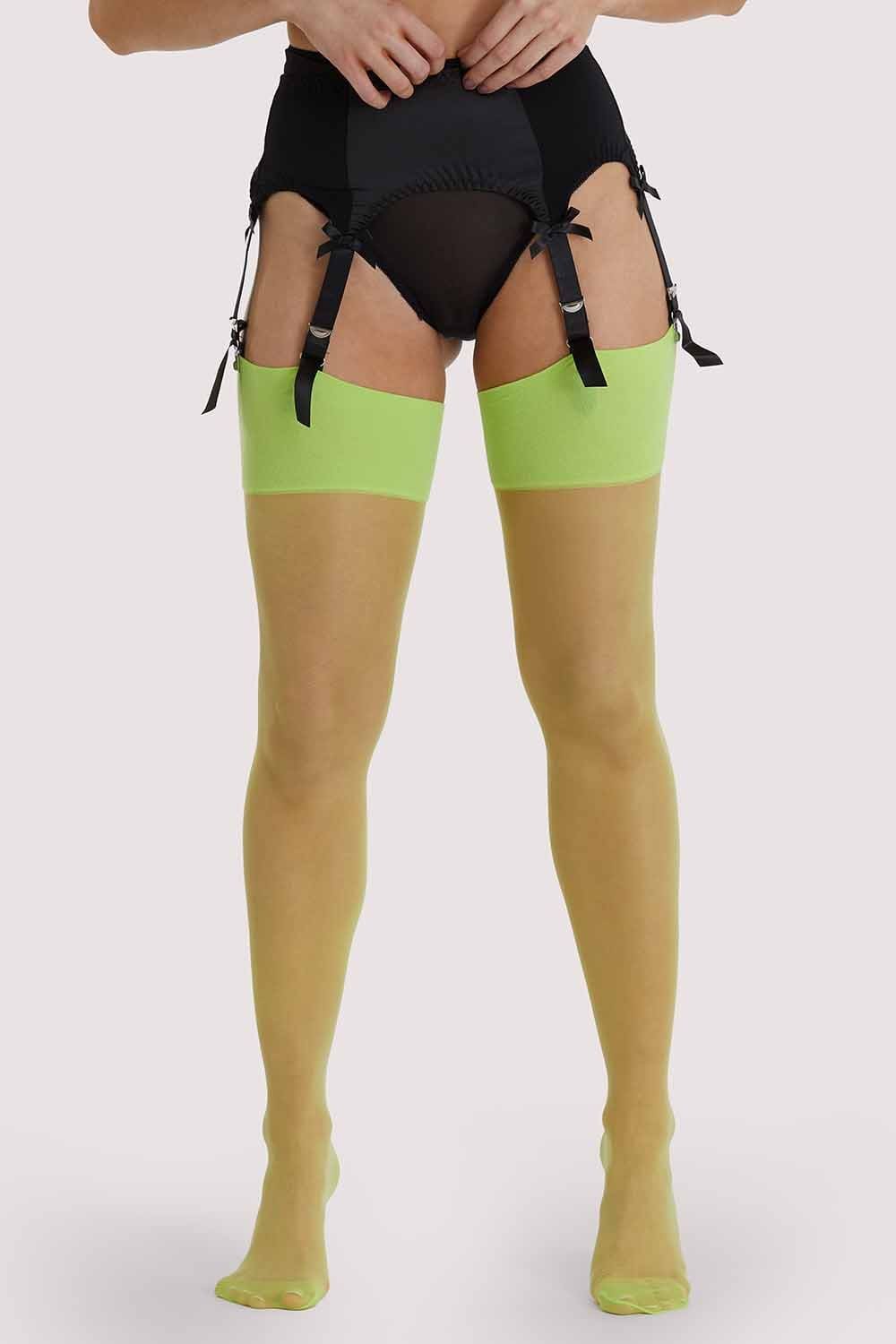 Acid Lime Seamed Stockings thumbnail 2