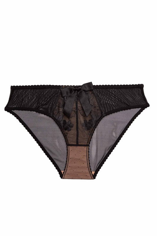 Lillian Black Floral Embroidery Brief thumbnail 3
