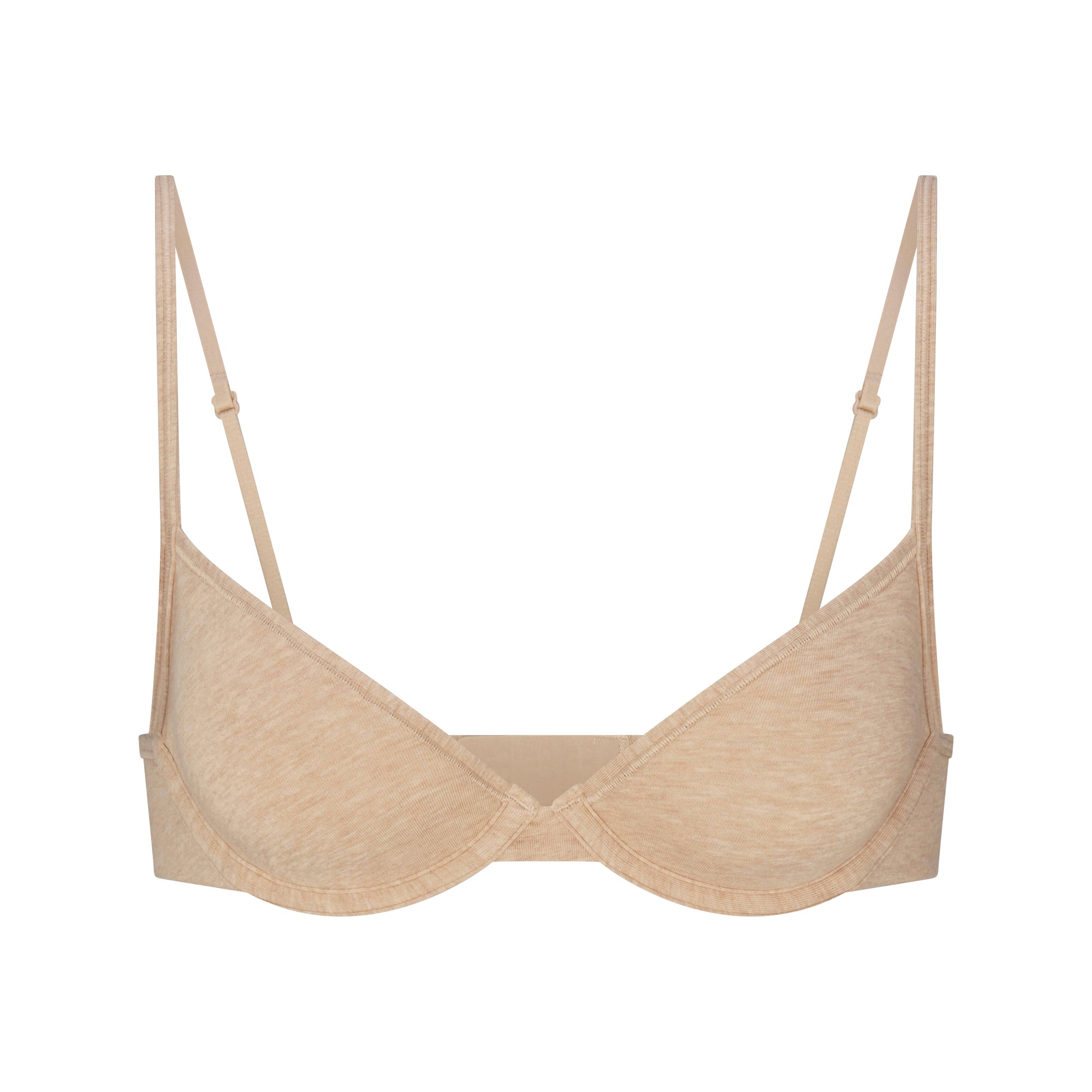 EVERYDAY COTTON UNLINED DEMI BRA | CLAY HEATHER