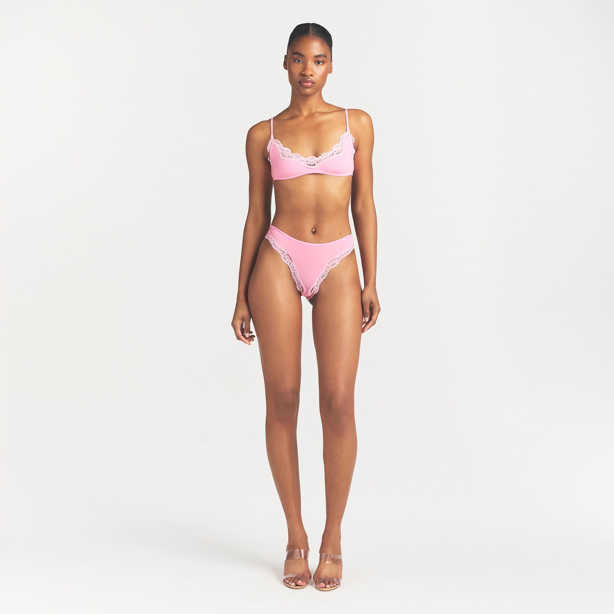 FITS EVERYBODY LACE TANGA | BUBBLE GUM TONAL thumbnail 2