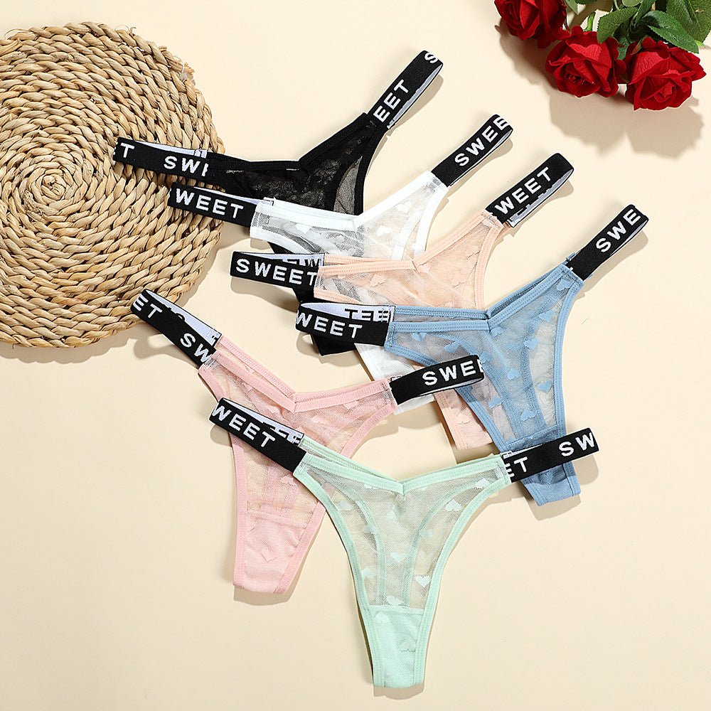 American Style Seamless Comfortable Mesh Women's Thong Panties thumbnail 2