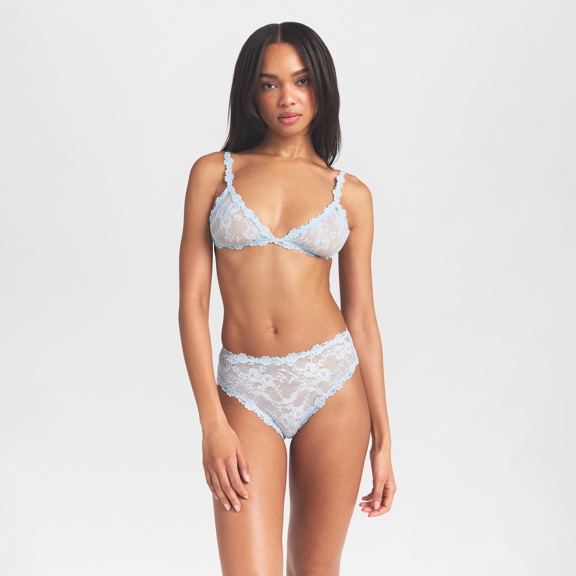 STRETCH LACE BRIEF | POWDER BLUE thumbnail 3