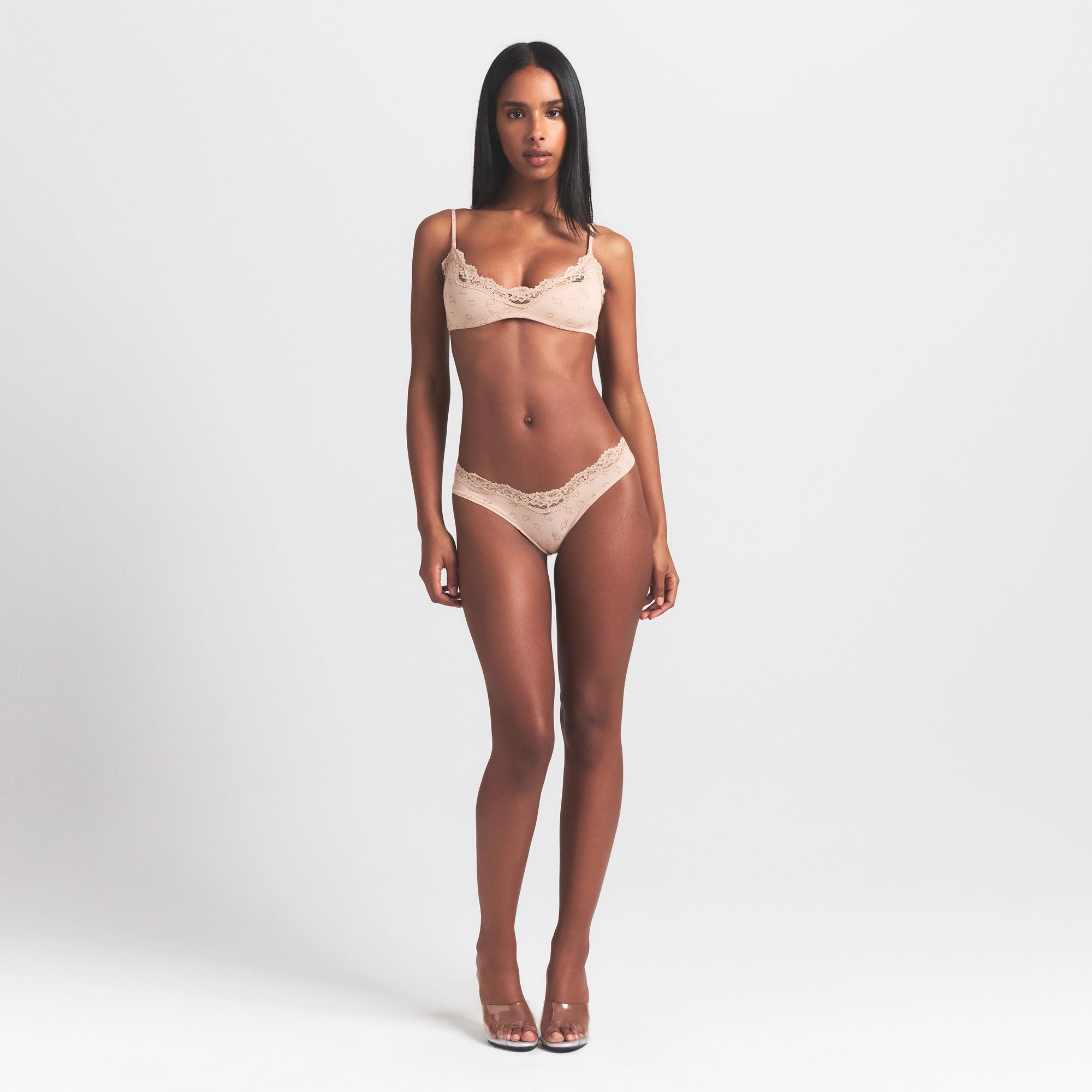 FITS EVERYBODY LACE DIPPED THONG | MICA SKETCHED HEARTS thumbnail 2