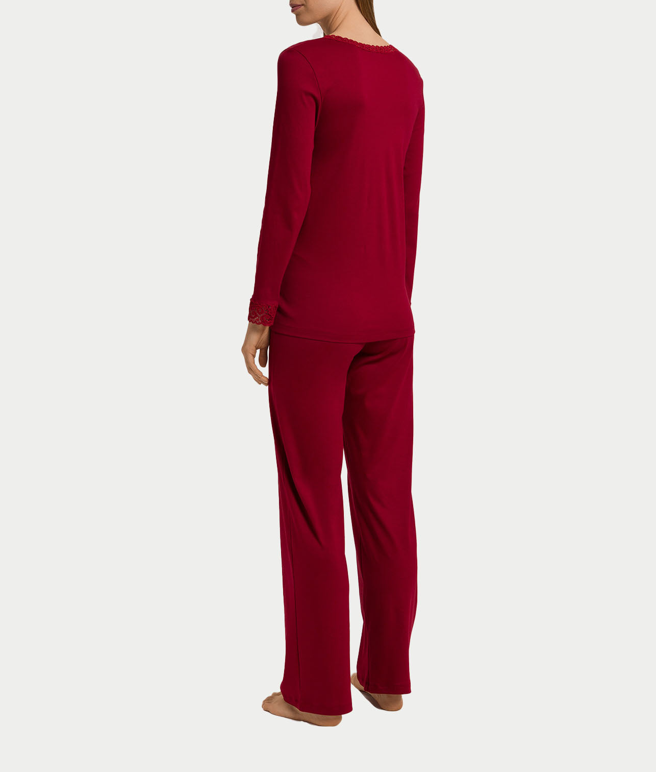 Moments Lace Trim Cotton Pajama Set thumbnail 2