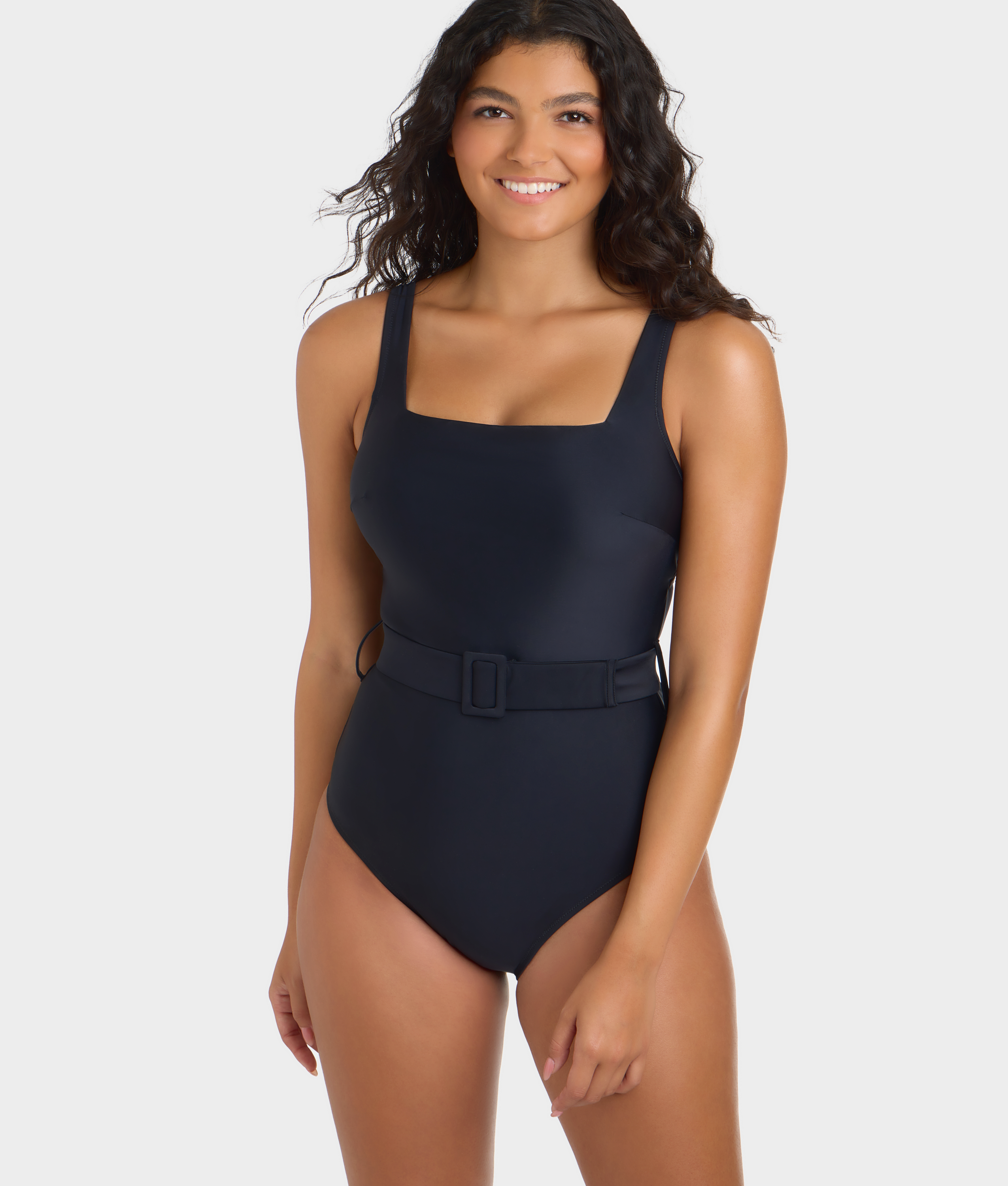 Serene Underwire Belted One-Piece Swimsuit