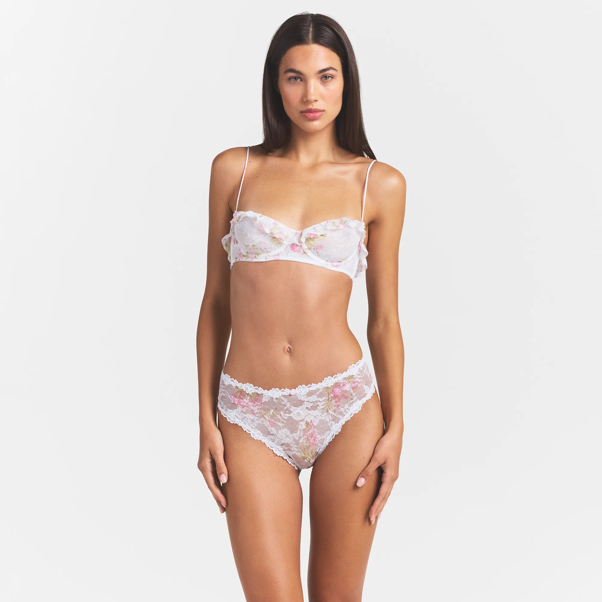 STRETCH LACE BRIEF | SNOW VINTAGE FLORAL PRINT thumbnail 3