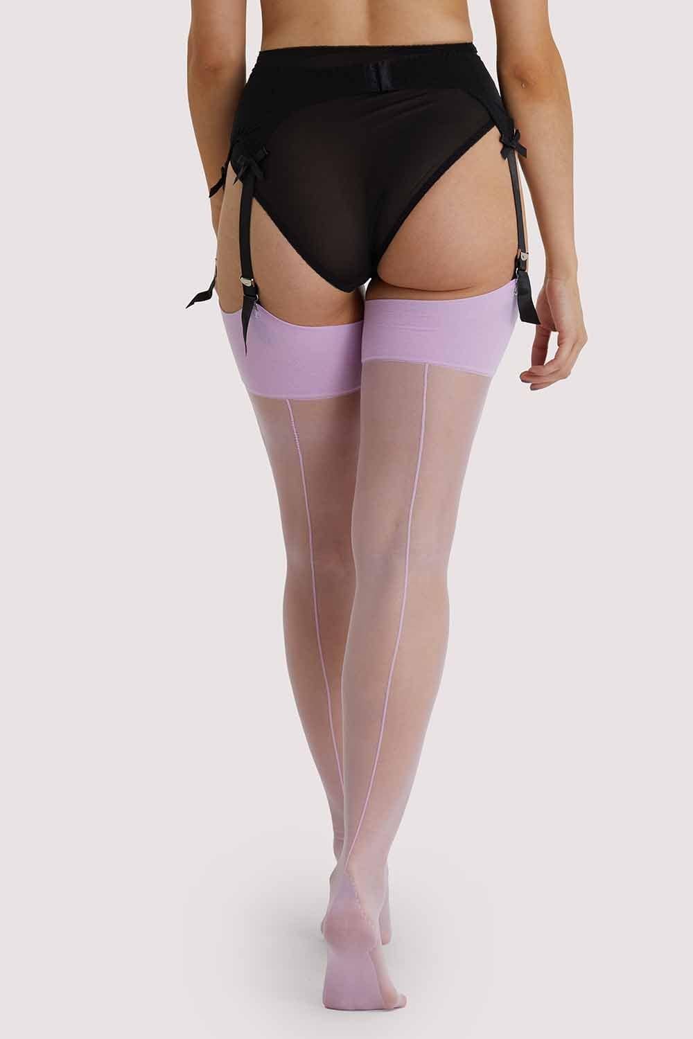 Lilac Seamed Stocking thumbnail 2