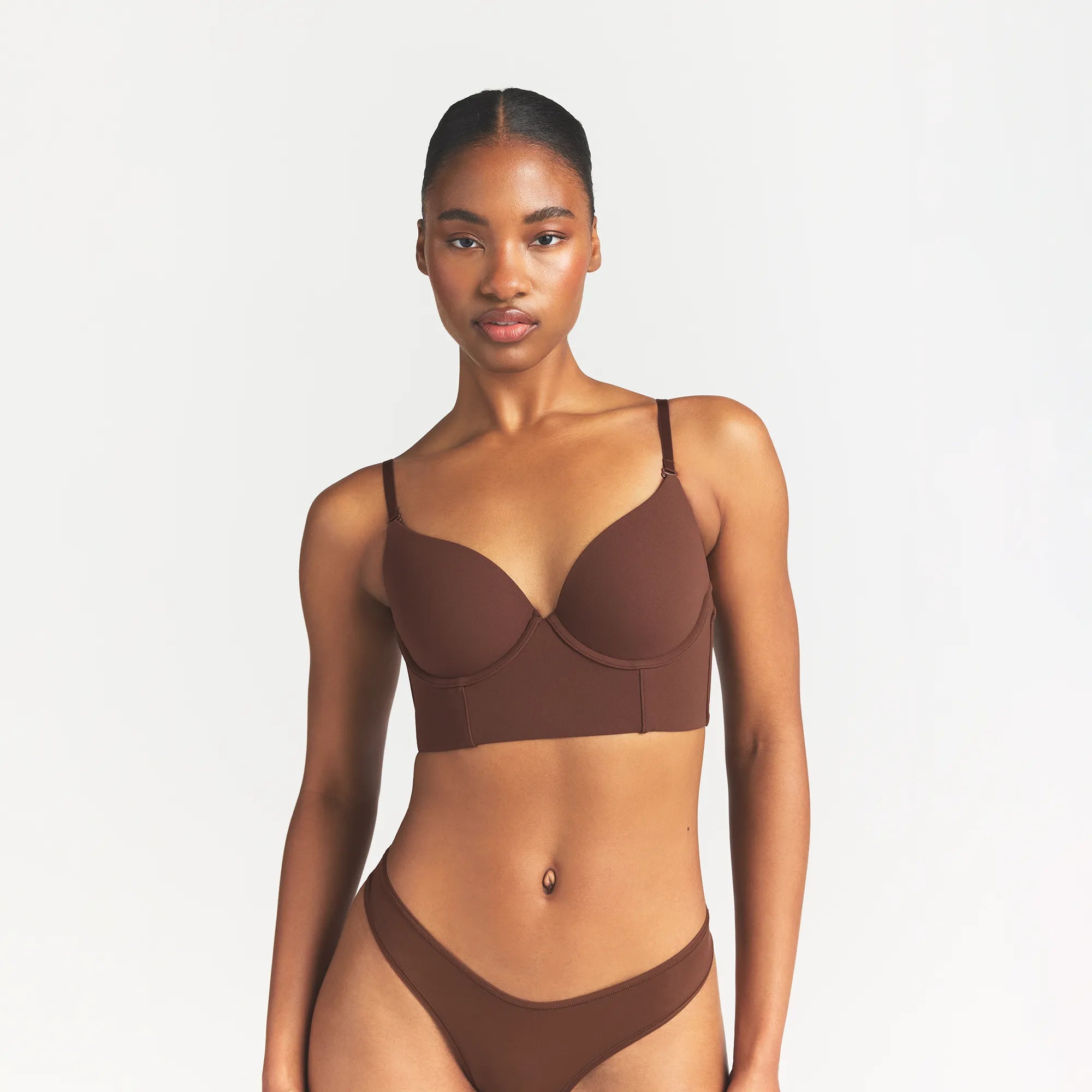 FITS EVERYBODY LOW BACK LONGLINE BRA | COCOA thumbnail 3