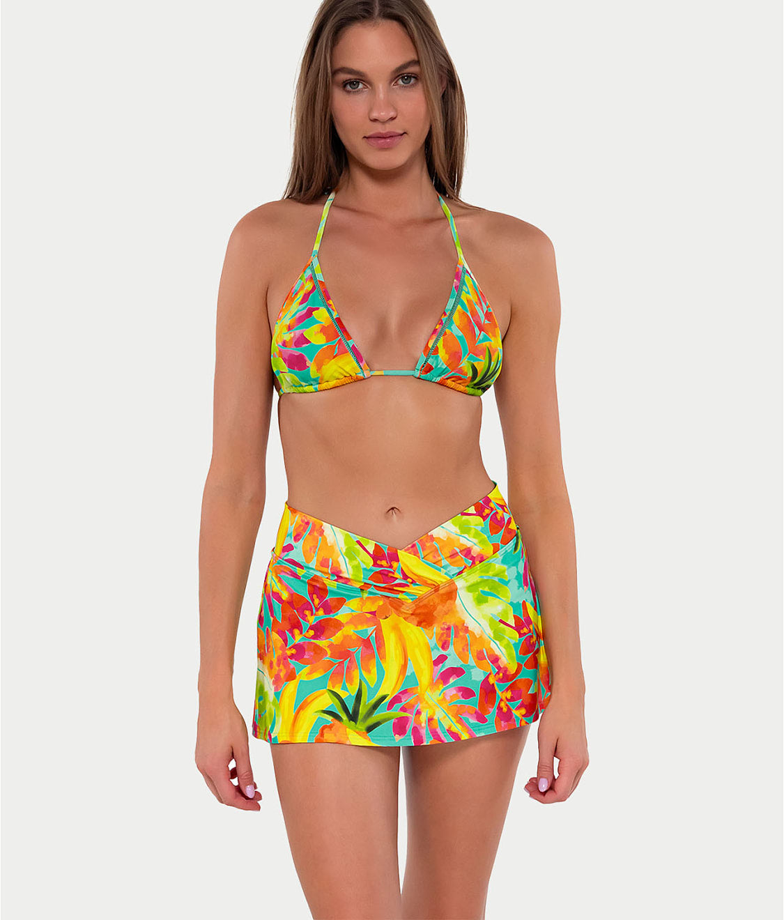 Printed Summer Lovin' Skirted Bikini Bottom