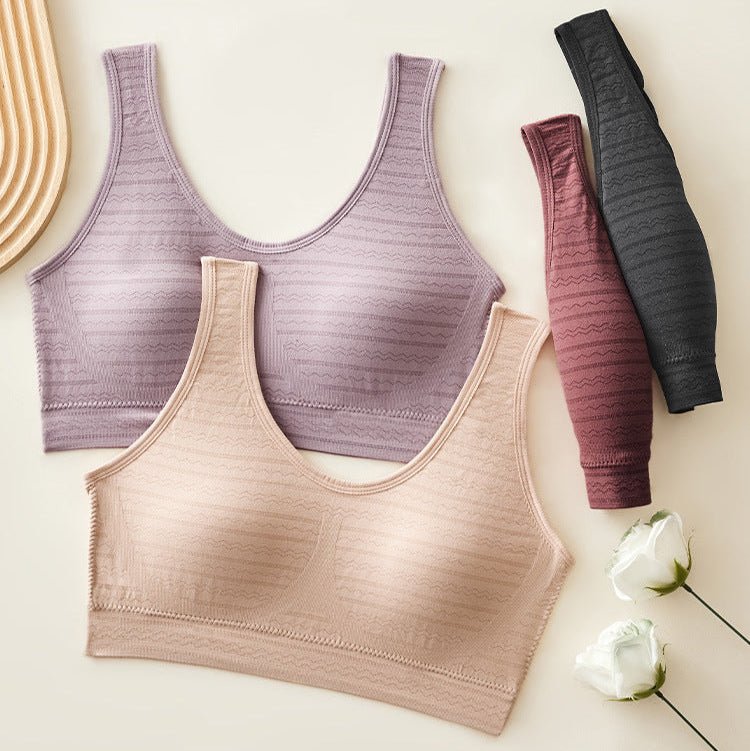Fixed Cup High Quality Padded Cotton Breathable Sports and Yoga Bra thumbnail 2