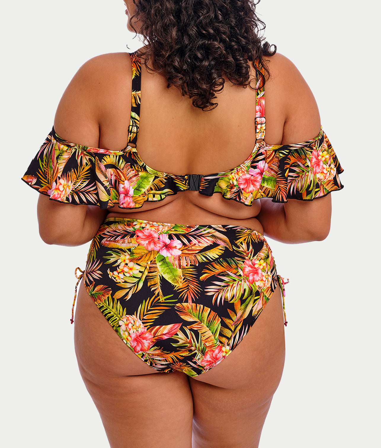 Plus Size Tiger Valley Ruffle Underwire Bikini Top thumbnail 2