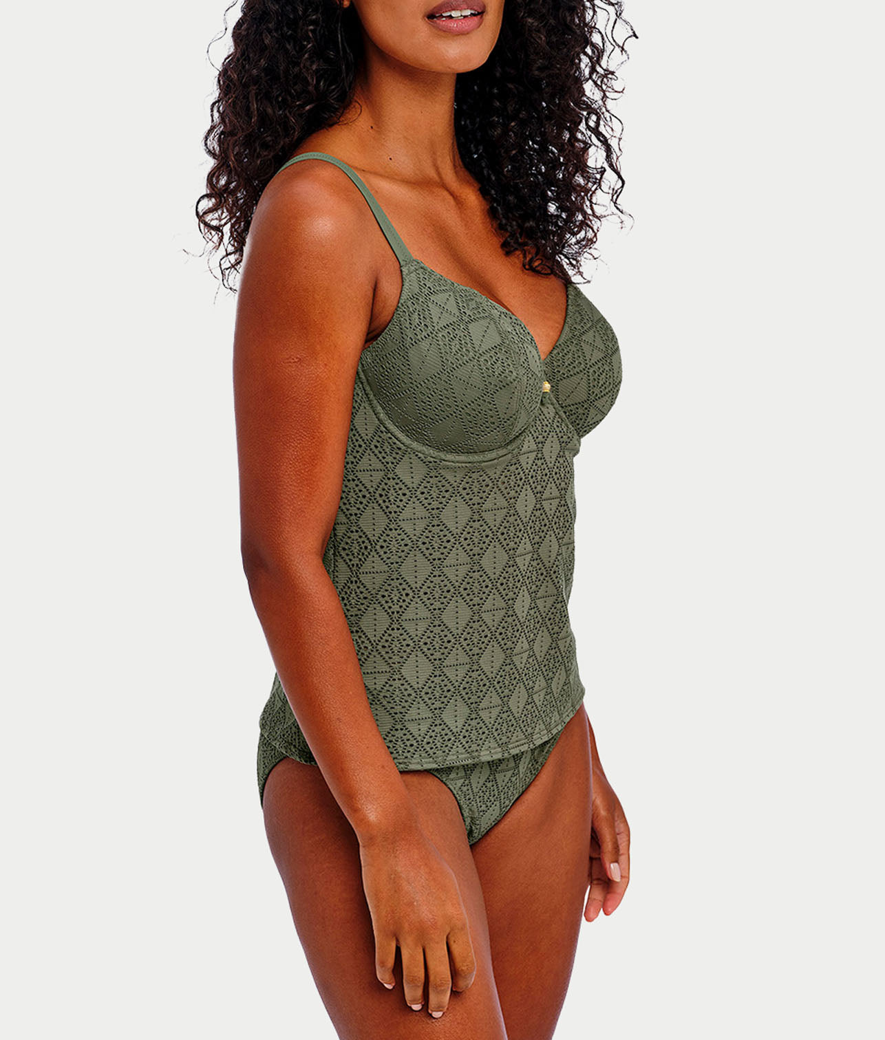 Nomad Nights Underwire Plunge Tankini Top thumbnail 3