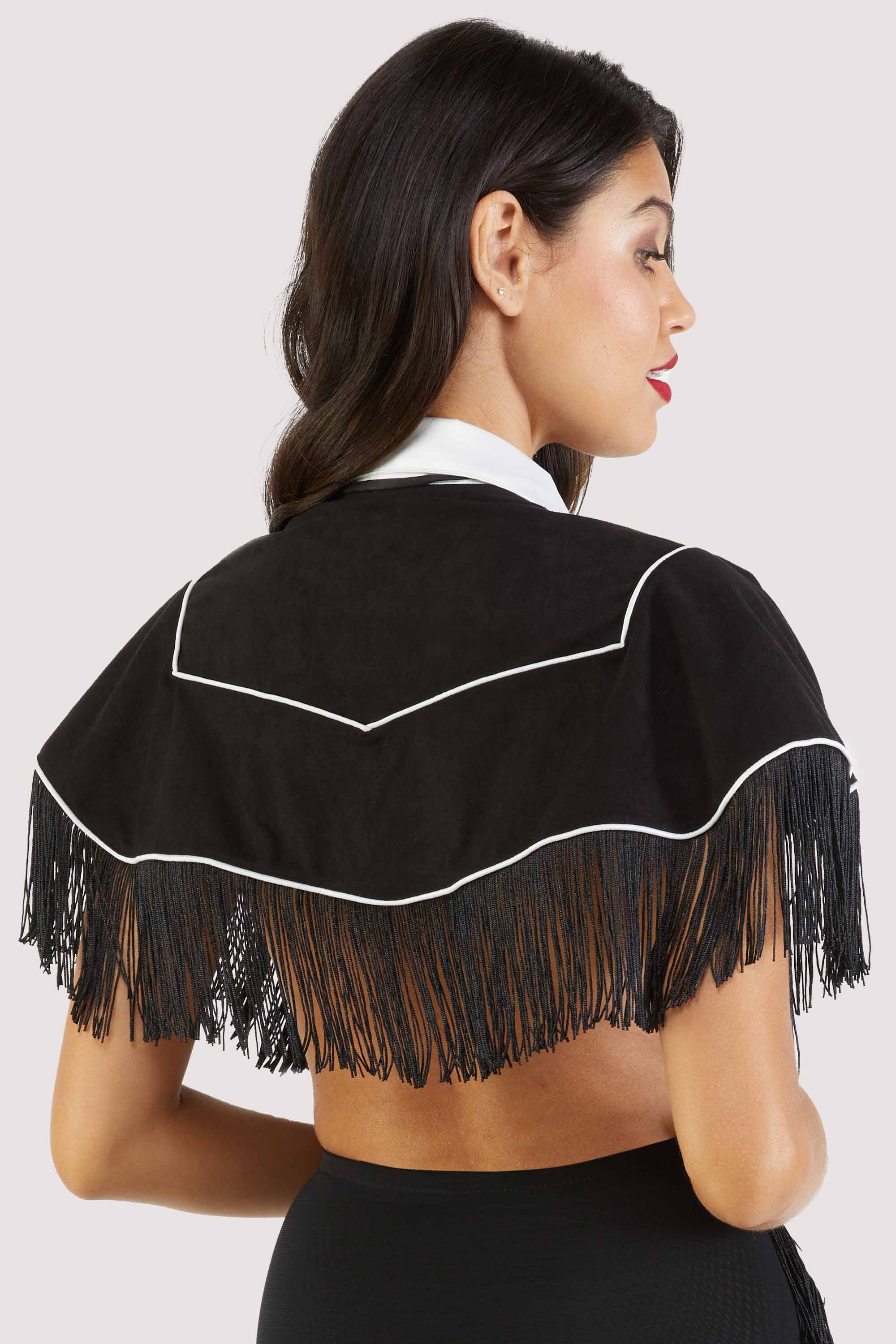 Billie Western Cowboy Fringe Cape thumbnail 3