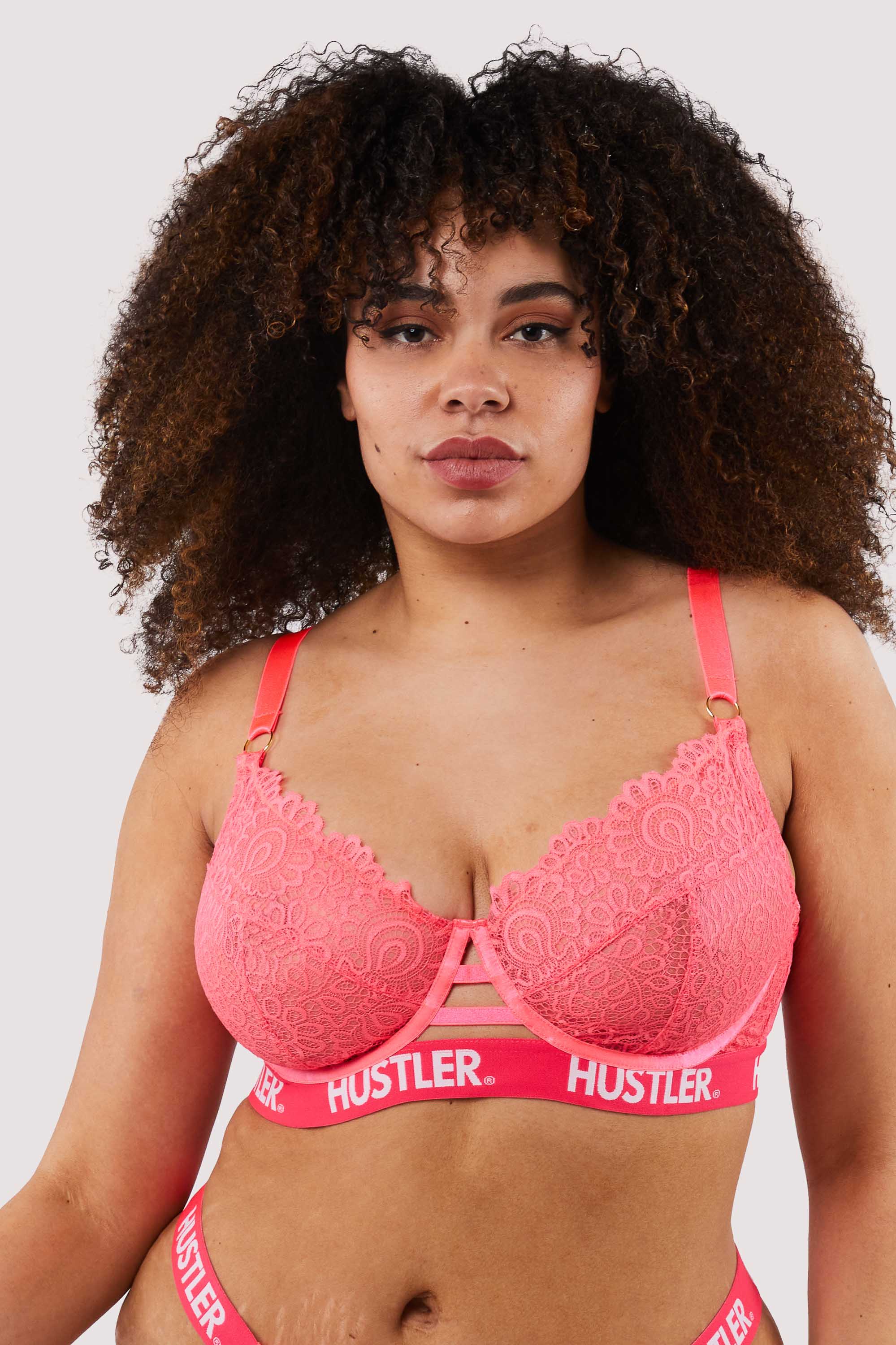 Branded Hot Pink Lace Bra thumbnail 3