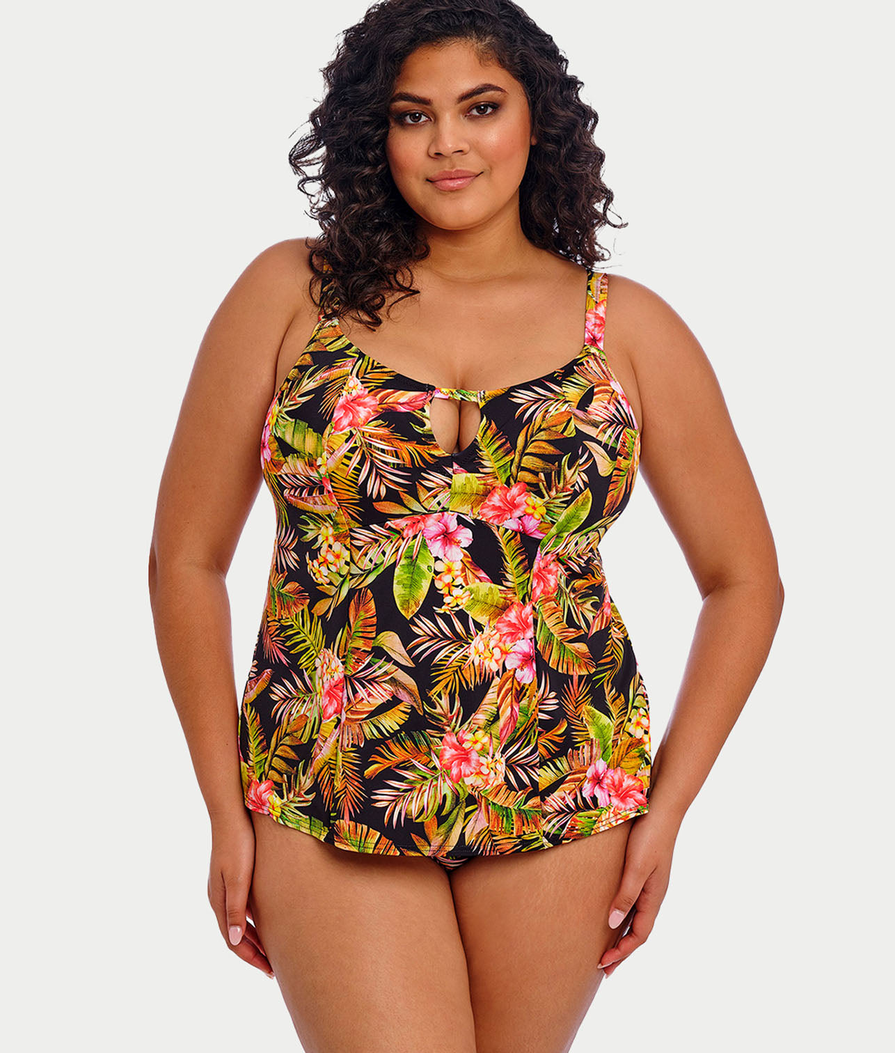 Plus Size Tiger Valley Tankini Top