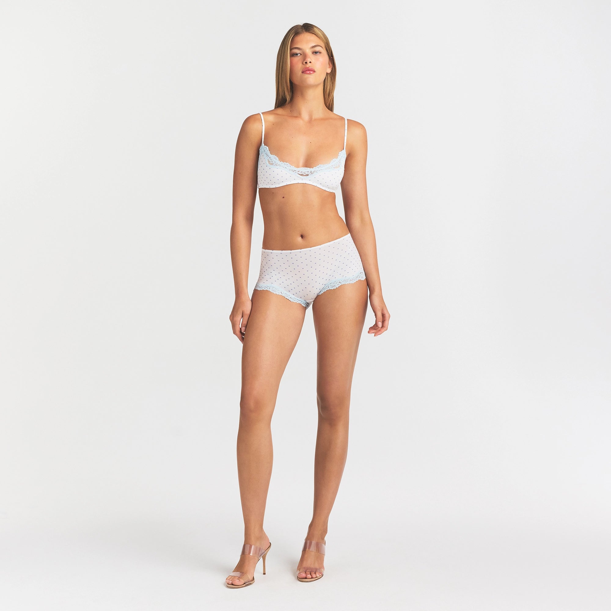 FITS EVERYBODY LACE BOY SHORT | SLATE PIN DOT PRINT thumbnail 2