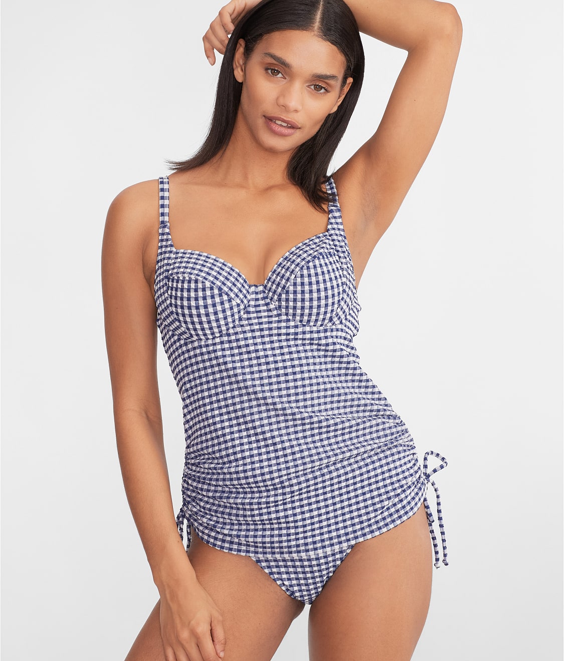 Gingham Renee Underwire Balcony Tankini Swim Top