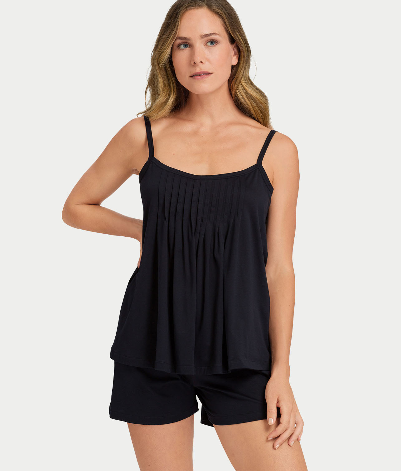 Juliet Pleated Cotton Pajama Set
