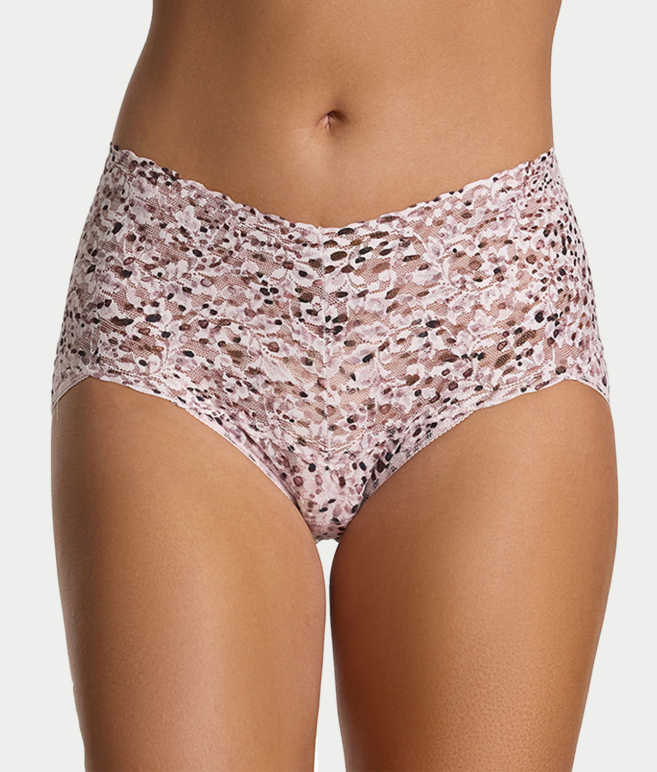 Printed Signature Lace Retro V-Kini