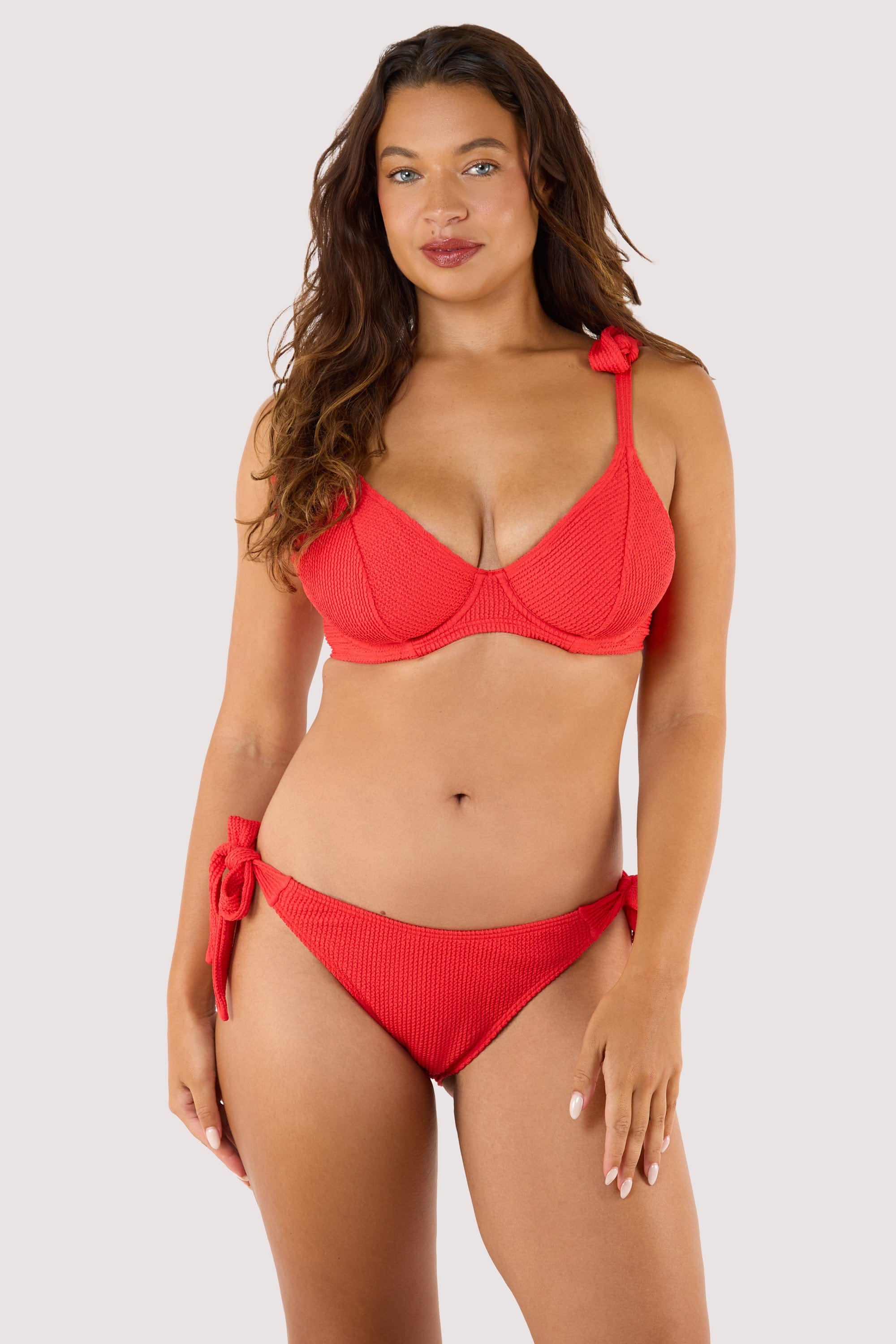 Hattie Red Crinkle Underwired Bikini Top thumbnail 3