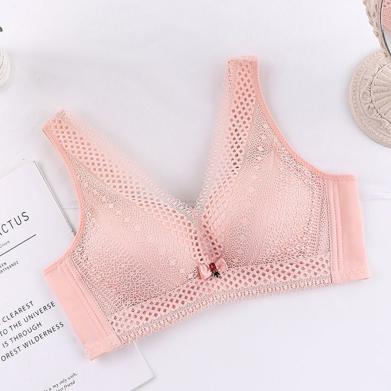 Non-magnetic, Comfortable, Medium Thick  Adjustable Lace Women's Push Up Bra thumbnail 3