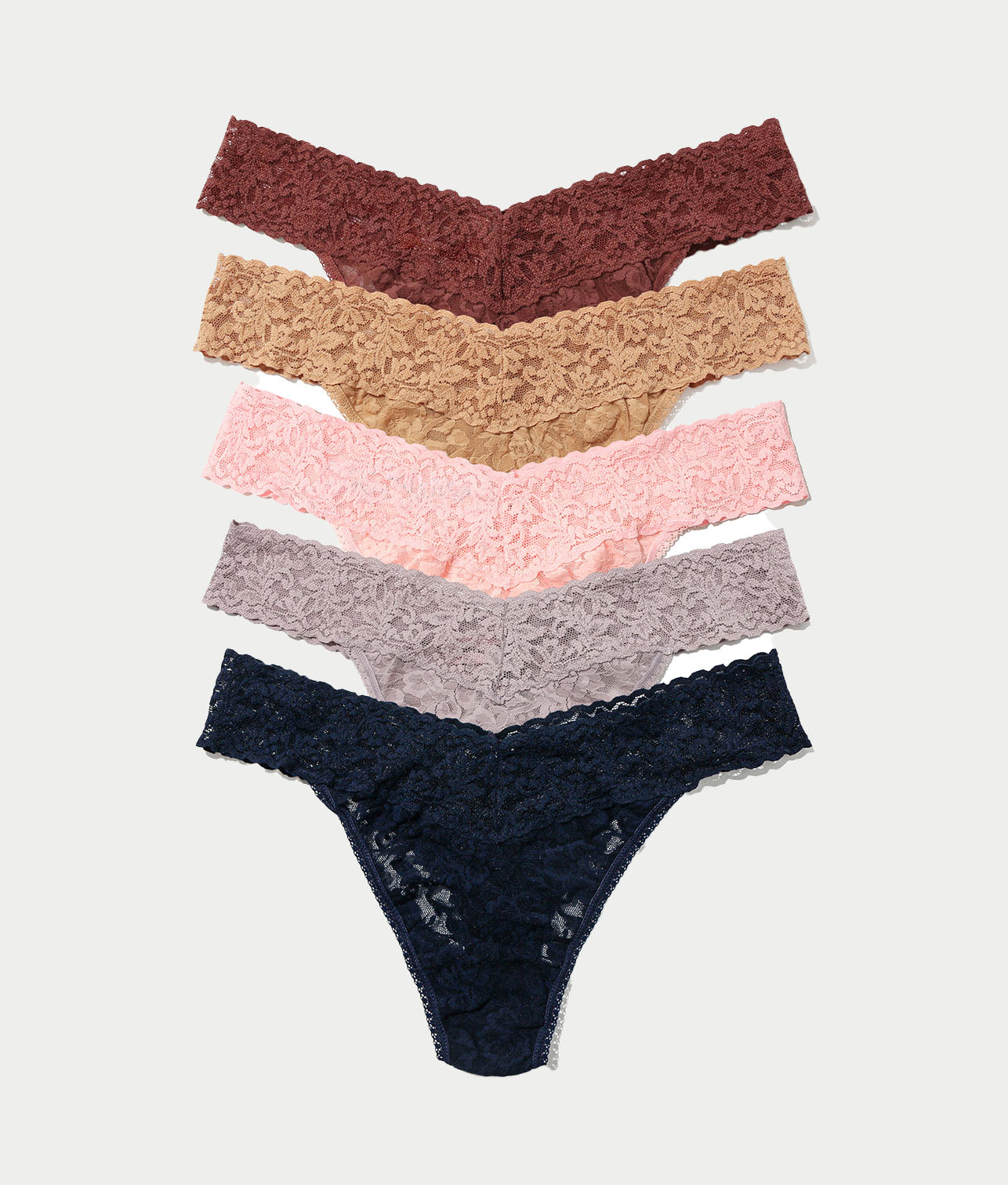 Holiday Cracker Signature Lace Original Rise Thong 5-Pack thumbnail 3