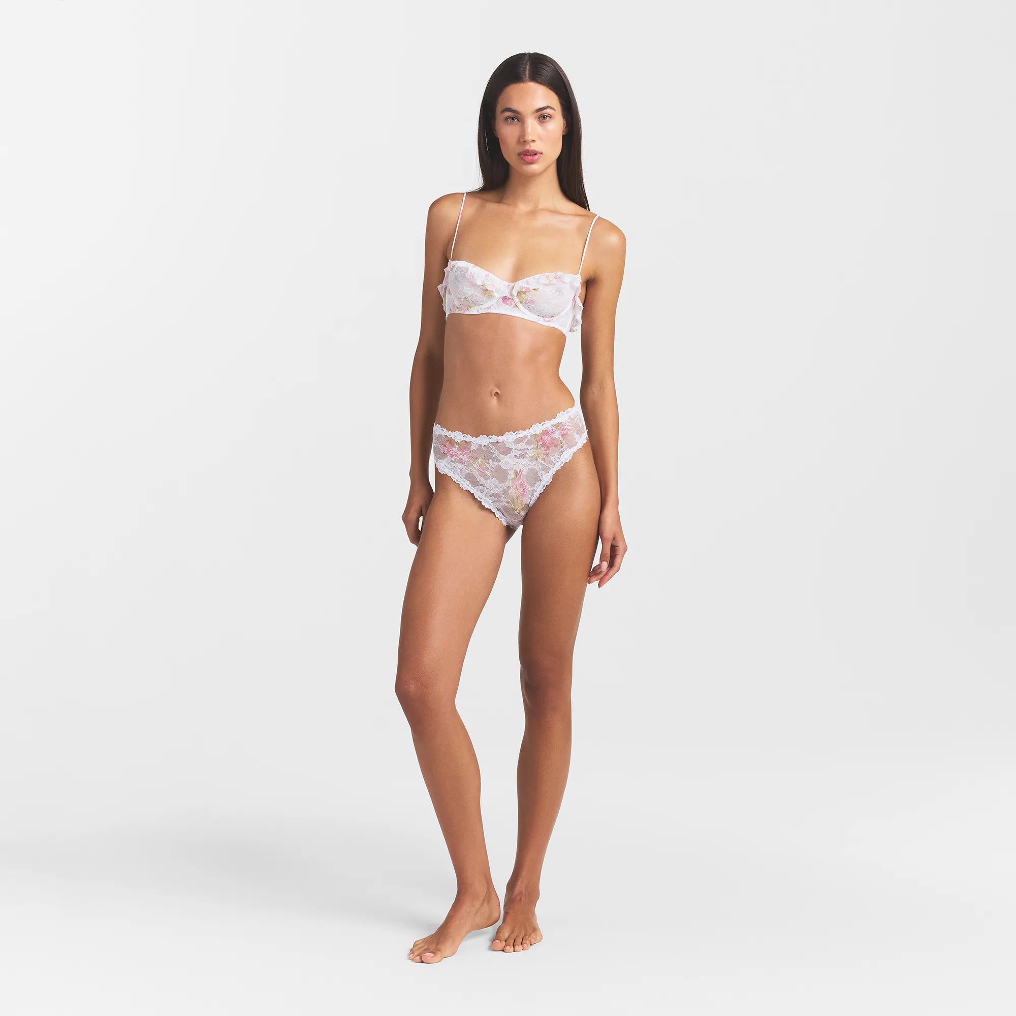STRETCH LACE BRIEF | SNOW VINTAGE FLORAL PRINT thumbnail 2
